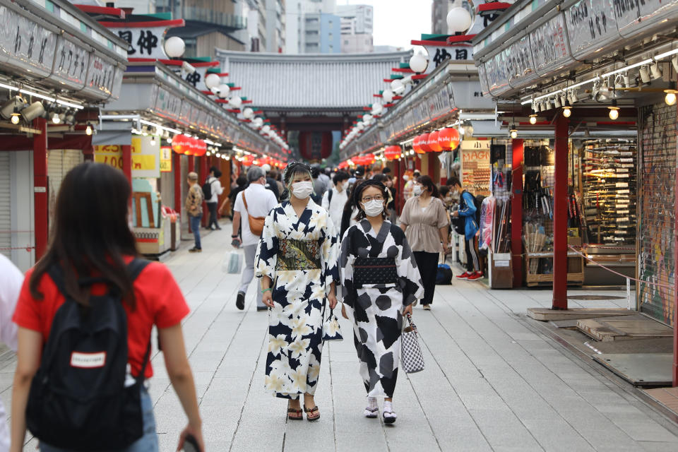 El turismo representó en 2019 el 7% del PIB de Japón, donde a 22 de julio se habían contabilizado 27.347 casos y 1.001 muertes por Covid-19. (Foto: Xinhua / Du Xiaoyi / Getty Images).