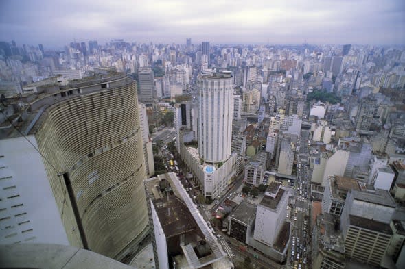 Brazil, Sao Paulo cityscape, elevated view