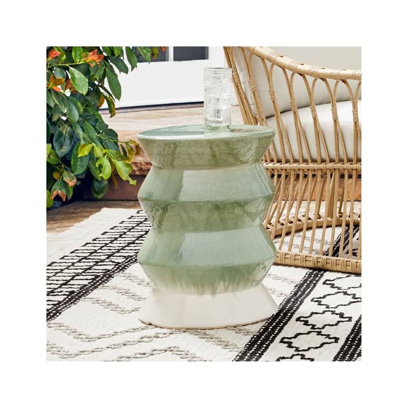 Cami Indoor/Outdoor Ceramic Round Side Table