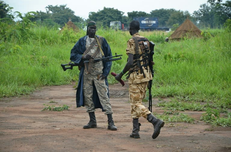 South Sudanese SPLA soldiers in Pageri in Eastern Equatoria state on August 20, 2015