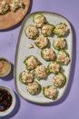 <p>This crunchy cucumber snack is inspired by popular <a href="https://www.delish.com/cooking/recipe-ideas/a30502281/california-roll-sushi-recipe/" rel="nofollow noopener" target="_blank" data-ylk="slk:California roll sushi;elm:context_link;itc:0;sec:content-canvas" class="link ">California roll sushi</a>, without any of that pesky rolling. Do you have a seasoning blend you're obsessed with right now (Trader Joe's <em>always</em> has cool ones)? These are the perfect venue for it, so go wild.</p><p>Get the <strong><a href="https://www.delish.com/cooking/recipe-ideas/recipes/a51750/california-sushi-bites-recipes/" rel="nofollow noopener" target="_blank" data-ylk="slk:California Sushi Bites recipe;elm:context_link;itc:0;sec:content-canvas" class="link ">California Sushi Bites recipe</a></strong>.</p>