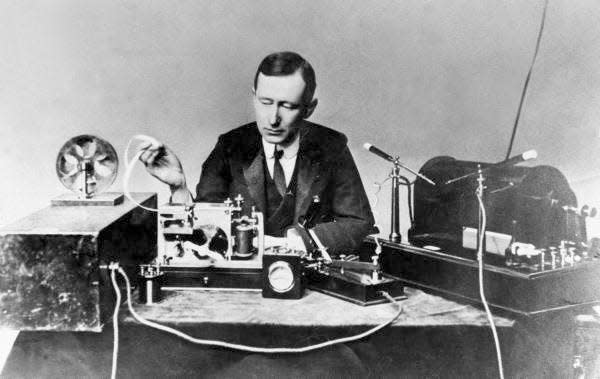 Guglielmo Marconi, creator of the wireless telegraph, later called radio