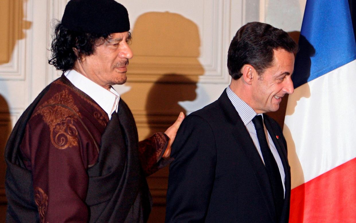 Sarkozy was questioned over claims Muammar Gaddafi helped finance his 2007 election campaign - REUTERS