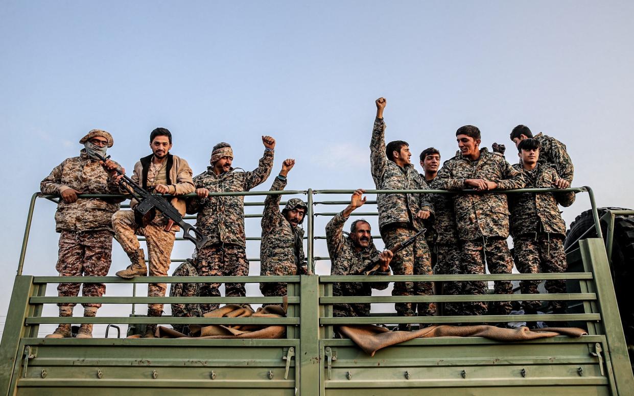 Members of the Islamic Revolutionary Guard Corps - WANA NEWS AGENCY/via REUTERS