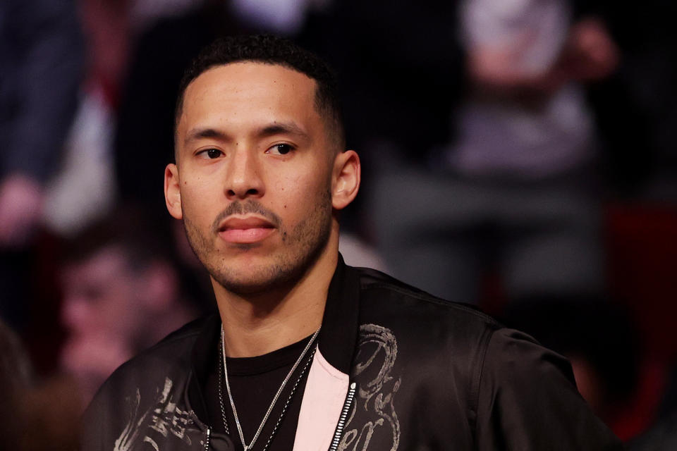 HOUSTON, TEXAS - FEBRUARY 12: Baseball player Carlos Correa attends UFC 271 at Toyota Center on February 12, 2022 in Houston, Texas. (Photo by Carmen Mandato/Getty Images)