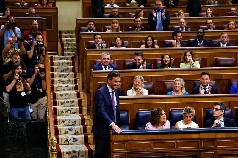 Parliamentary session to approve a bill granting amnesty to those involved in Catalonia's failed independence bid in 2017, in Madrid