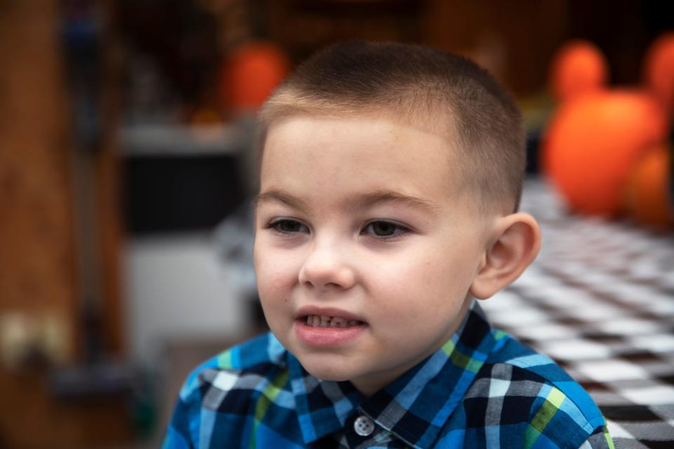 EJ Torrisi, 5, a transgender kindergartner who identifies as a boy. His mother Emily wants to get the word out about his acceptance in school and praise his school's handling of the situation. 