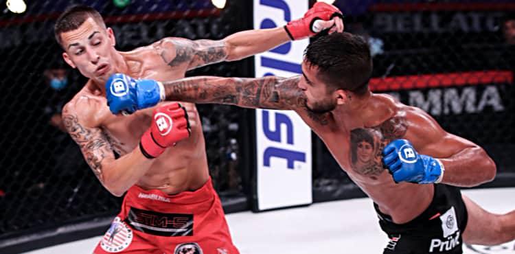 Sergio Pettis cracks Ricky Bendejas at Bellator 242