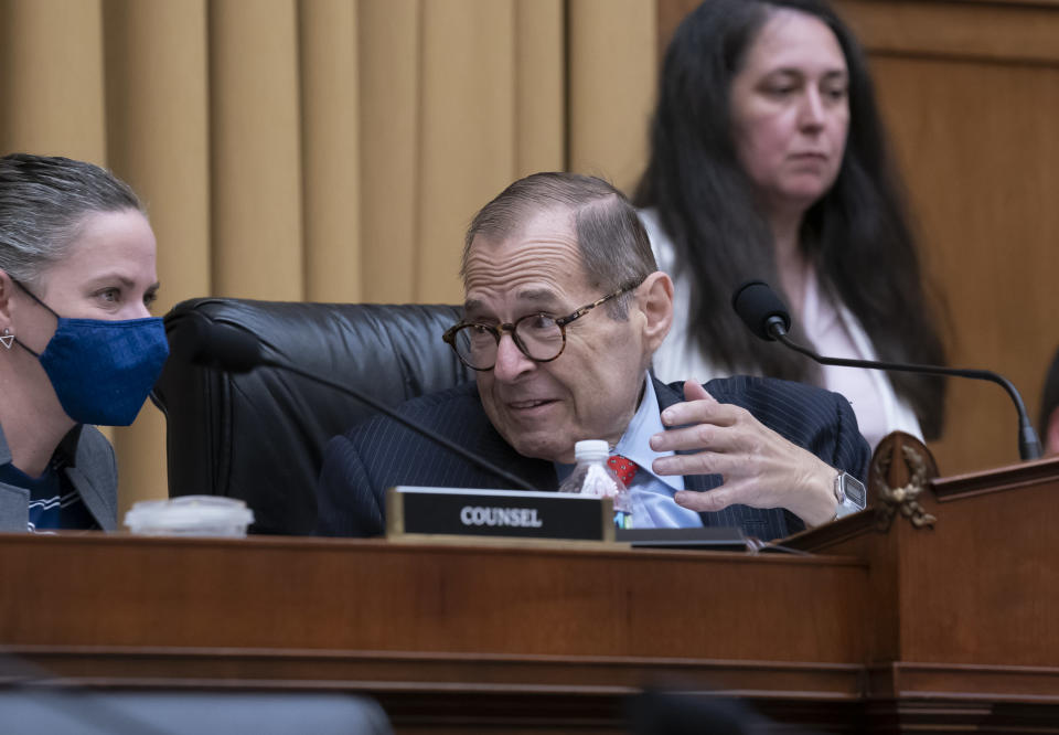 House Judiciary Committee Chair Jerry Nadler, D-N.Y., as the panel holds a markup on the Assault Weapons Ban of 2021, at the Capitol in Washington, Wednesday, July 20, 2022. (AP Photo/J. Scott Applewhite)
