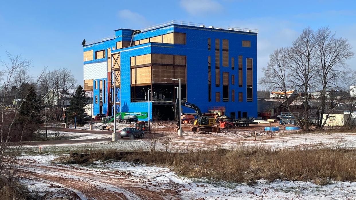 The faculty association's two letters lay out a range of concerns around transparency, funding, and how the school — now under construction in Charlottetown — could affect P.E.I.’s health-care system.   (Kerry Campbell/CBC - image credit)