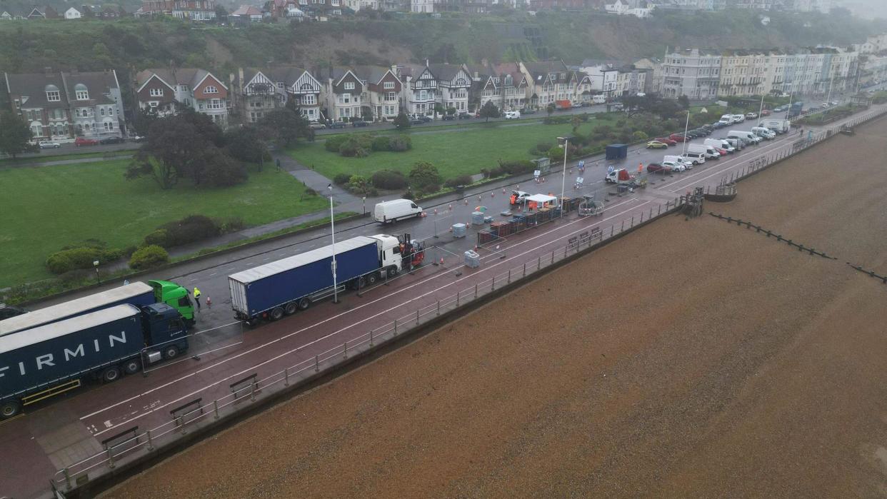 Southern Water tankers arriving in Hastings