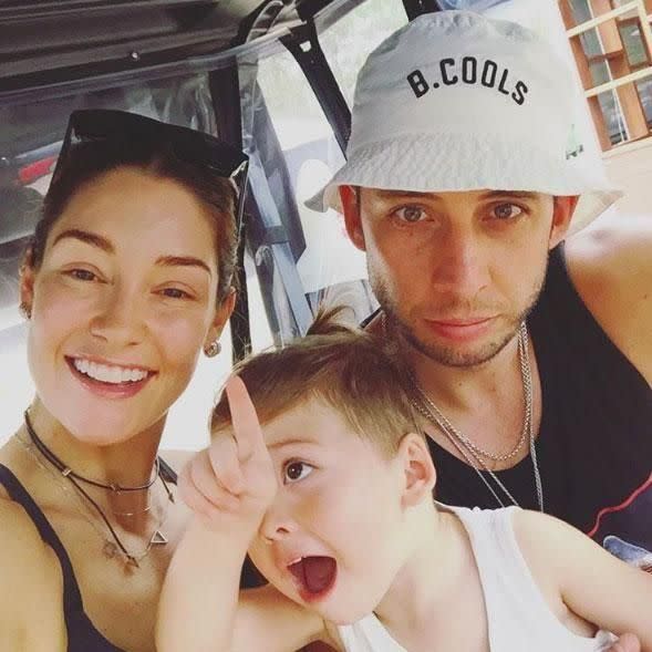 Erin and Example already share one child. Photo: Instagram