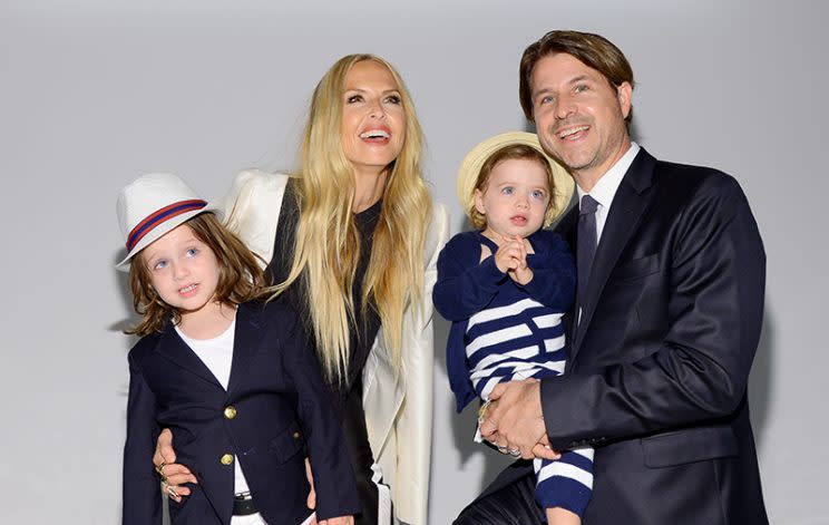 Rachel Zoe and husband Rodger Berman joined by their two sons. (Photo: Getty Images)