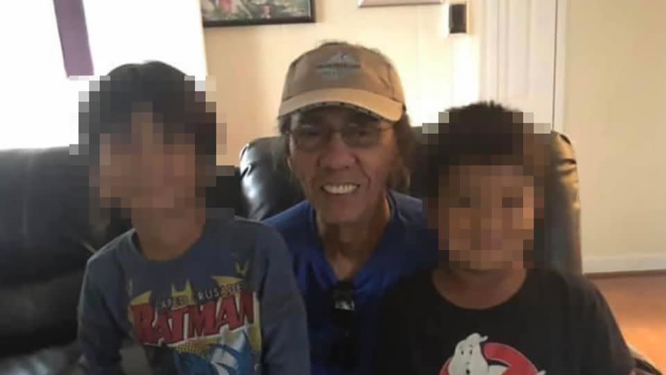 Buddy Jantoc, 79, of Lahaina, loved spending his time with family, his granddaughter said. (CNN blurred parts of this image to protect the identity of minors.) - Courtesy Keshia Alakai/Facebook