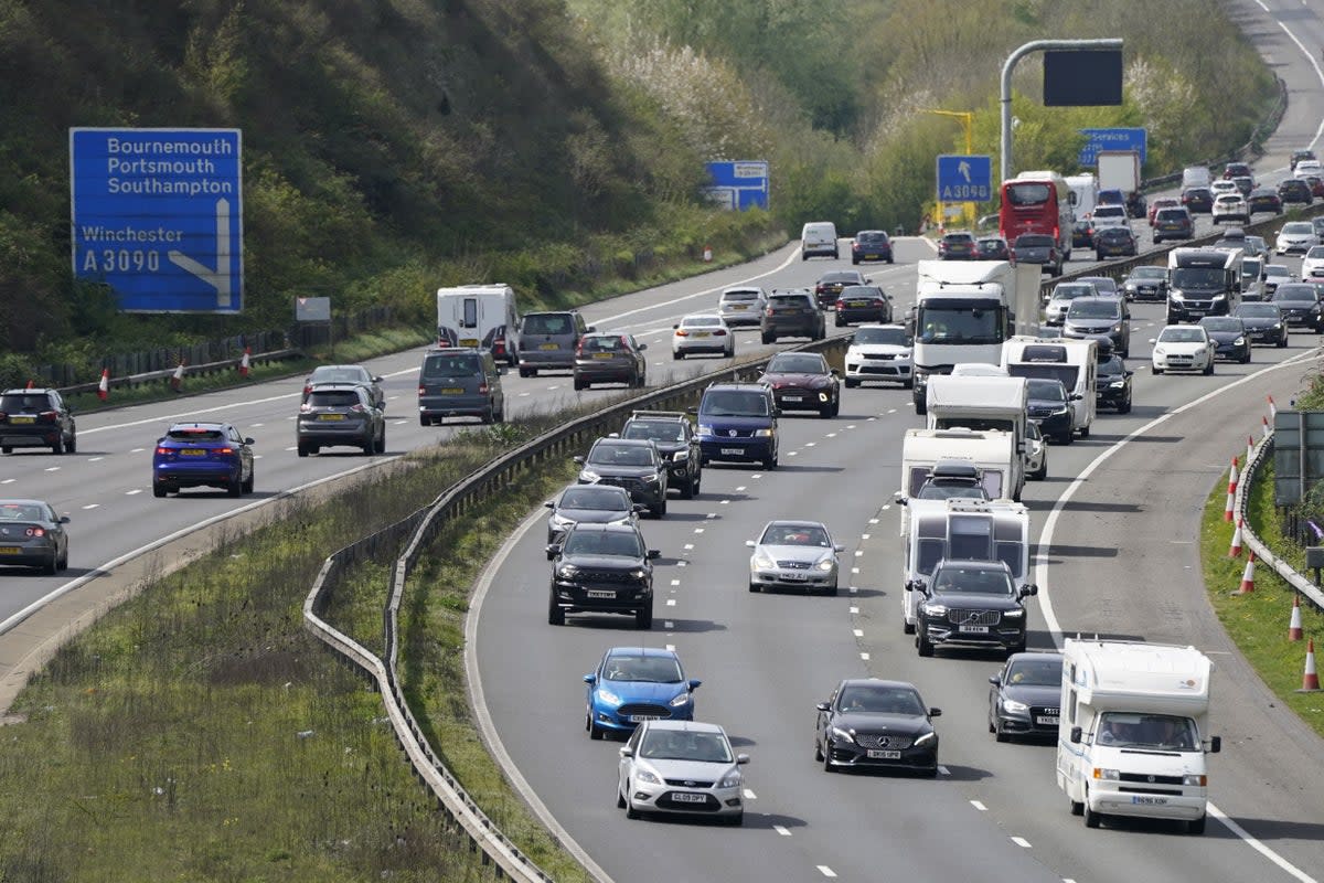 Drivers are being warned it will be illegal to pick up their mobiles during the first test of the Government’s new emergency alert service (Andrew Matthews/PA) (PA Archive)
