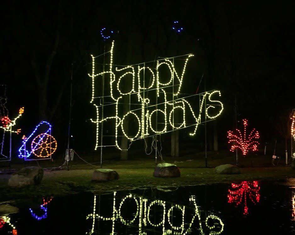 Holiday Lights in Lindenwood Park, Fargo, North Dakota