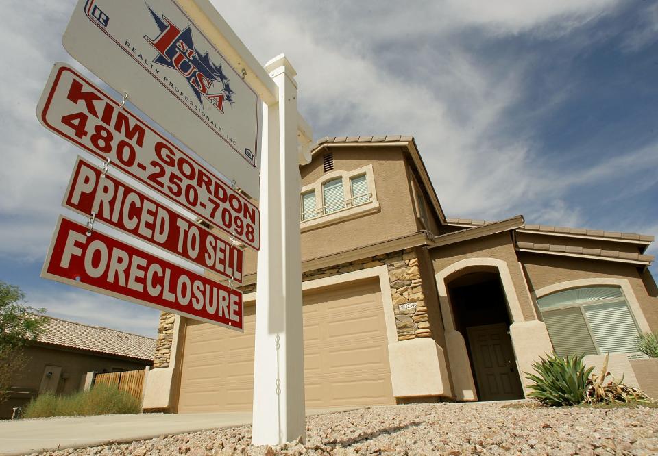 Foreclosed home in Queen Creek, Ariz., on Sept. 26, 2007.