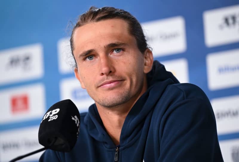 German tennis player Alexander Zverev takes part in a press conference after the Men's singles quarterfinal tennis match against Chilean tennis player Cristian Garin of the ATP Munich 2024 tennis tournament. Sven Hoppe/dpa