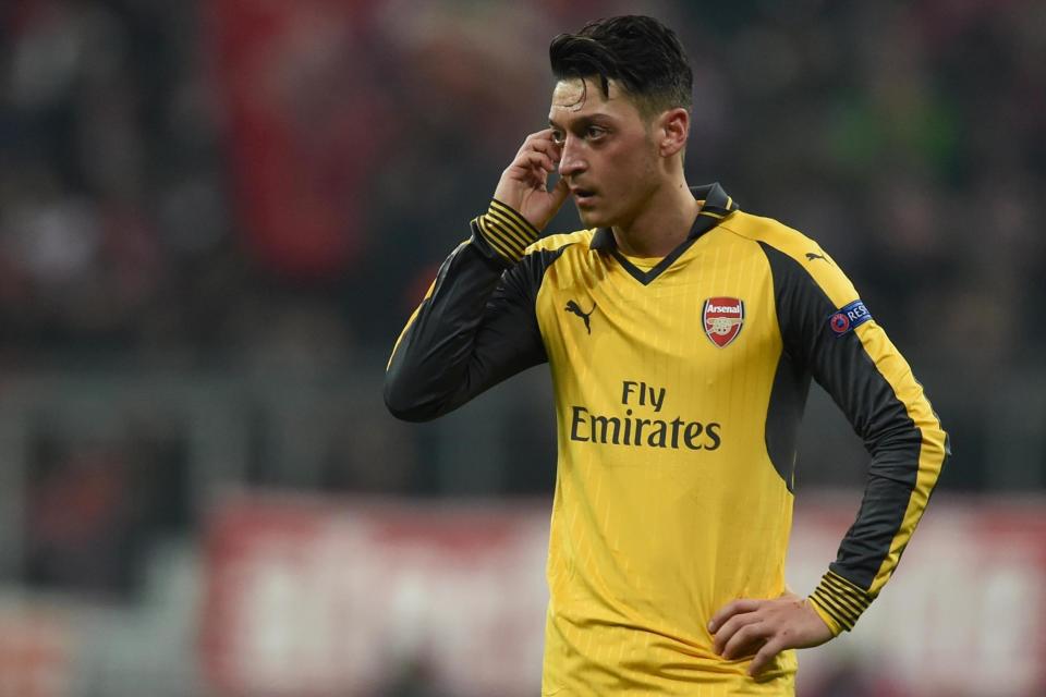 Scapegoat: Ozil complained that he bears the brunt of the blame for Arsenal's struggles: AFP/Getty Images