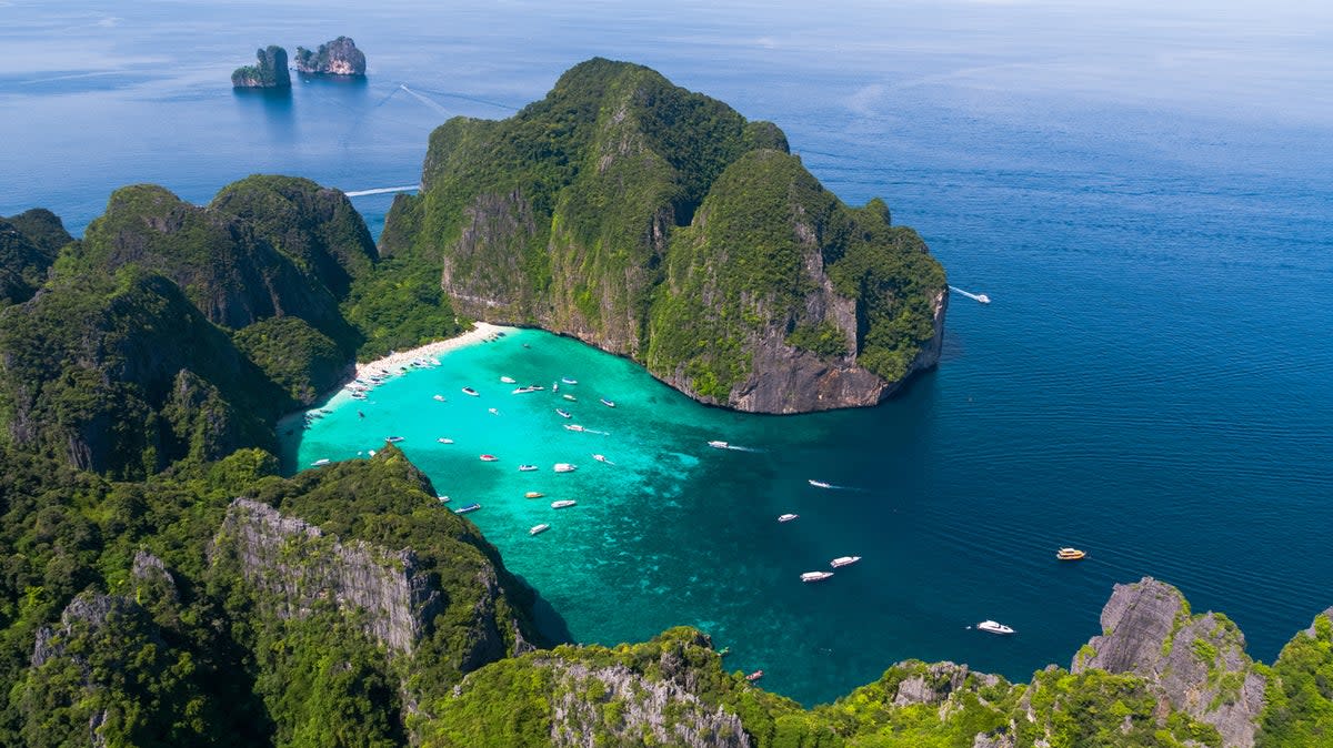 Maya Bay was used as a filming location for the film The Beach (Getty Images/iStockphoto)