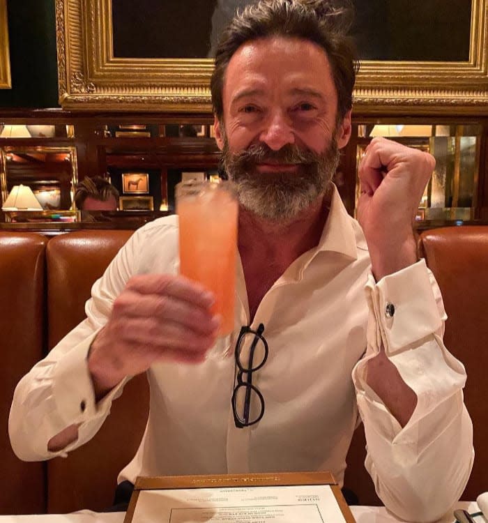 Hugh Jackman celebrando su 55 cumpleaños