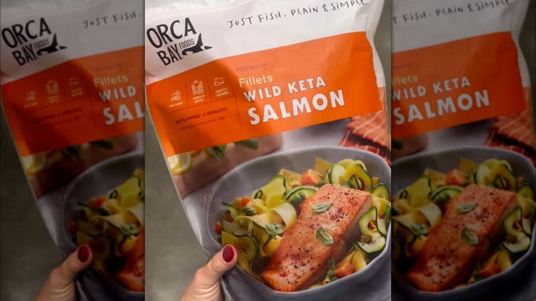 bag of orca bay keta salmon fillets