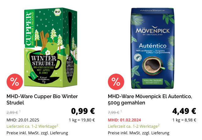 MHD-Ware bei Frog.Coffee (Bild: Frog.Coffee)