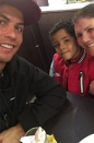 Between scoring goals, soccer star Cristiano Ronaldo stopped to score some bonding time with his son and mother over coffee. While the meaning behind “bread emoji, bread emoji, cake emoji” is unclear, we do know Cristiano taking a timeout for family is a win in our book. (Photo: Instagram/cristiano)