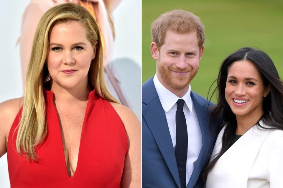 Amy Schumer, Prince Harry and Meghan Markle | Frazer Harrison/Getty Images; Karwai Tang/WireImage