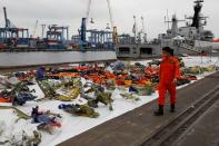 Search and rescue operation for Sriwijaya Air flight SJ182 at Tanjung Priok port, in Jakarta