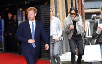 <p>With removal vans being spotted outside of Markle’s Toronto home and her appearance doing a bit of shopping on London’s King’s Road, an engagement announcement seemed imminent. (Photo: Getty/The Mega Agency) </p>