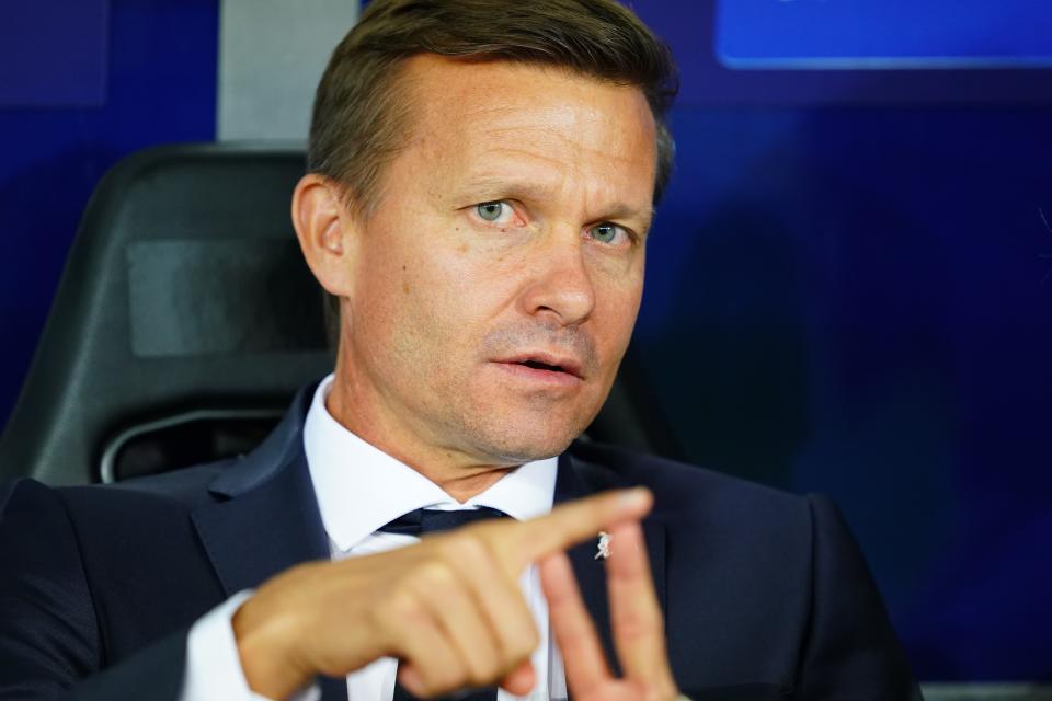 SALZBURG, AUSTRIA - SEPTEMBER 17: Head Coach Jesse Marsh of Salzburg reacts during the Group E UEFA Champions  League match between Red Bull Salzburg and KRC Genk at Red Bull Arena on September 17, 2019 in Salzburg, Austria. (Photo by Michael Molzar/SEPA.Media /Getty Images)