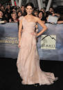 Twilight LA premiere: Ashley Greene looked stunning in this nude asymmetrical gown. Copyright [PA]