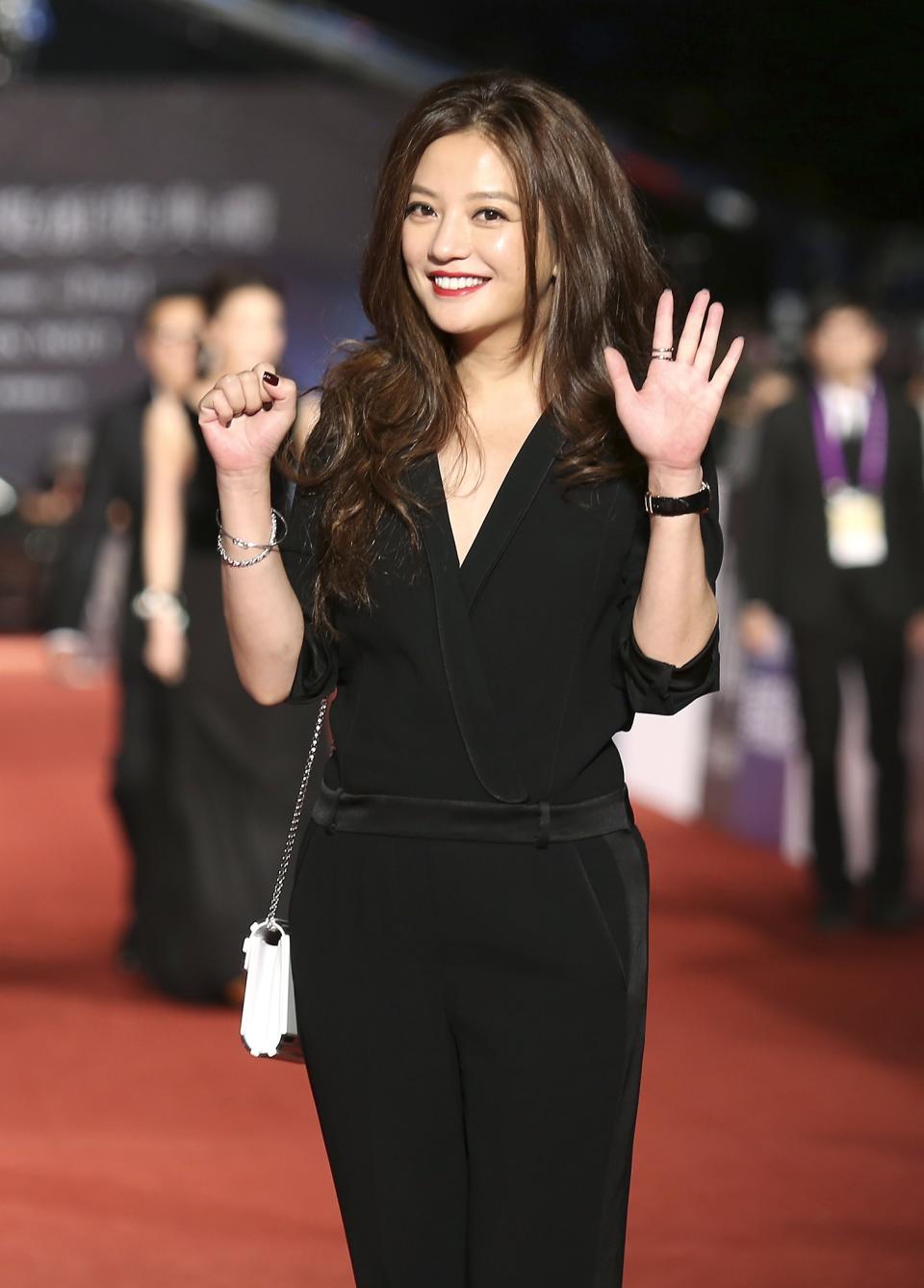 Chinese actress and director Zhao poses for photographers on the red carpet at the 50th Golden Horse Film Awards in Taipei