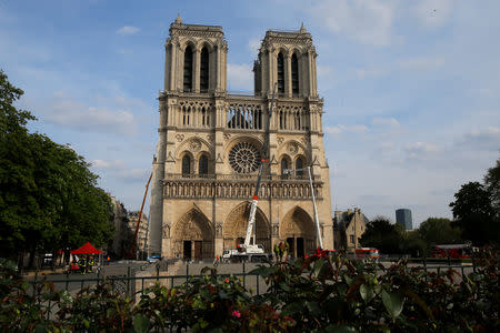 FILE PHOTO: Notre Dame cathedral is pictured in Paris, France April 18, 2019. Michel Euler/Pool via Reuters