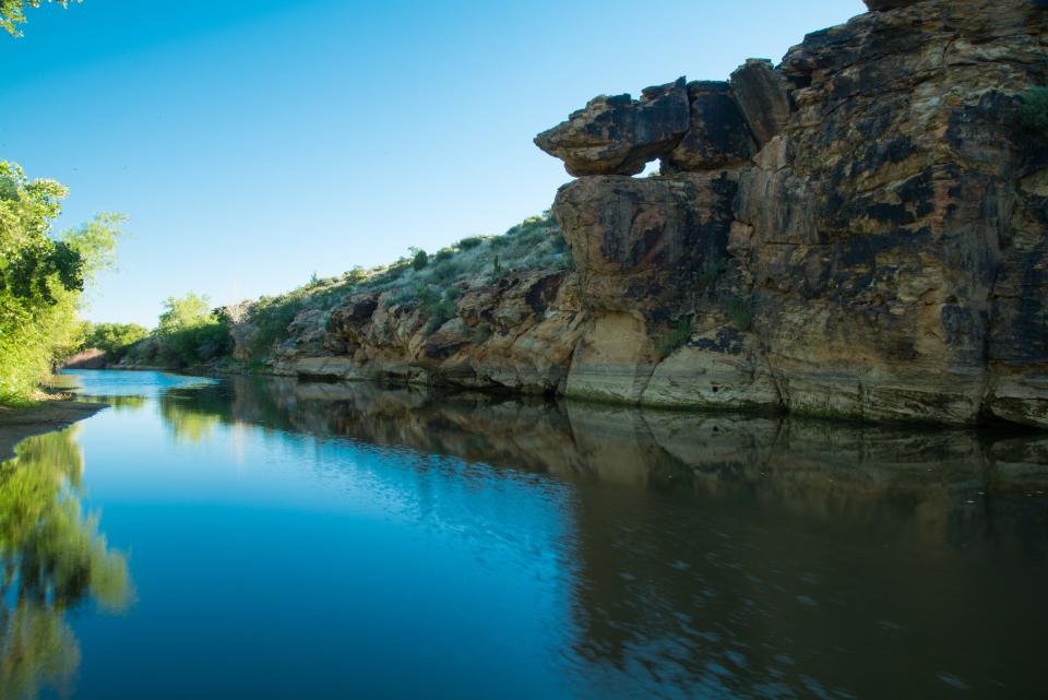 Black Mesa State Park is in Cimarron County. Black Mesa is Oklahoma's highest point at 4,973 feet above sea level.