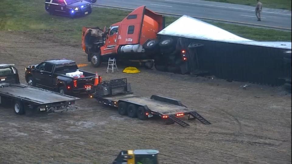 Troopers shut down a section of northbound lanes in Osceola County early Thursday.