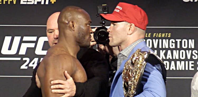 Kamaru Usman vs Colby Covington UFC 245 face-off