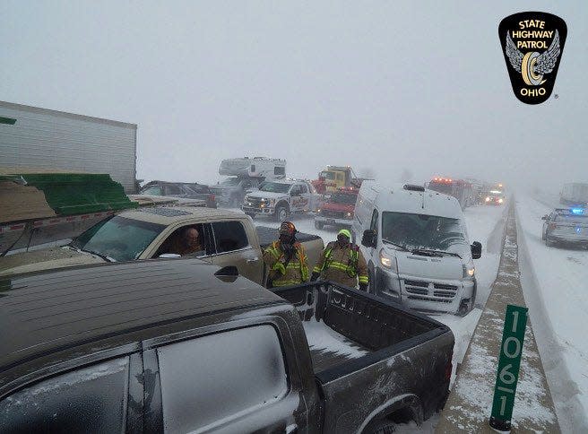 A photo from the scene from Ohio State Highway Patrol.