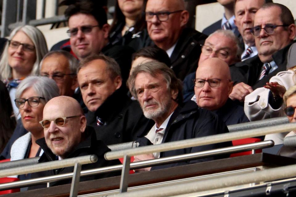 Ratcliffe was watching on at Wembley as United collapsed (Getty Images)