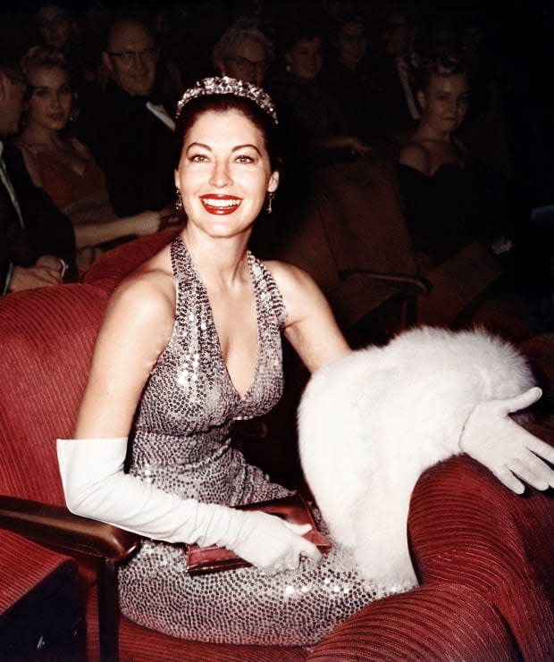 <p>The femme fatale was the epitome of glam in a sequin gown, tiara, white fur and matching gloves. Gardner was supporting her film <em>On the Beach </em>(1959), which was nominated for Film Editing and Music Score of a Dramatic or Comedy Picture—both awards went to <em><a href="https://parade.com/1187740/rose-maura-lorre/ben-hur/" rel="nofollow noopener" target="_blank" data-ylk="slk:Ben-Hur;elm:context_link;itc:0;sec:content-canvas" class="link ">Ben-Hur</a></em>.</p>