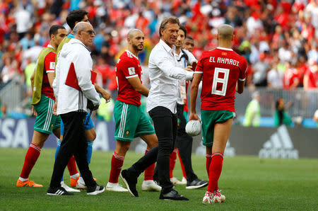 Soccer Football - World Cup - Group B - Portugal vs Morocco - Luzhniki Stadium, Moscow, Russia - June 20, 2018 Morocco coach Herve Renard after the match REUTERS/Kai Pfaffenbach