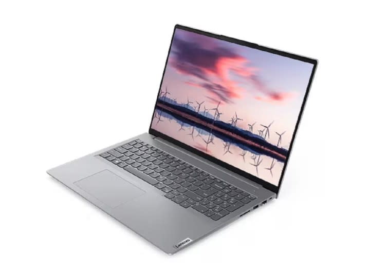The Lenovo ThinkBook 16 Gen 6 laptop on a white background.