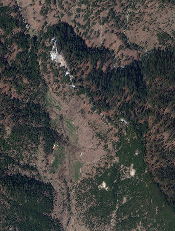 A satellite image shows a madrasa near Balakot, Khyber Pakhtunkhwa province, Pakistan, March 4, 2019. Mandatory credit: Planet Labs Inc./Handout via REUTERS