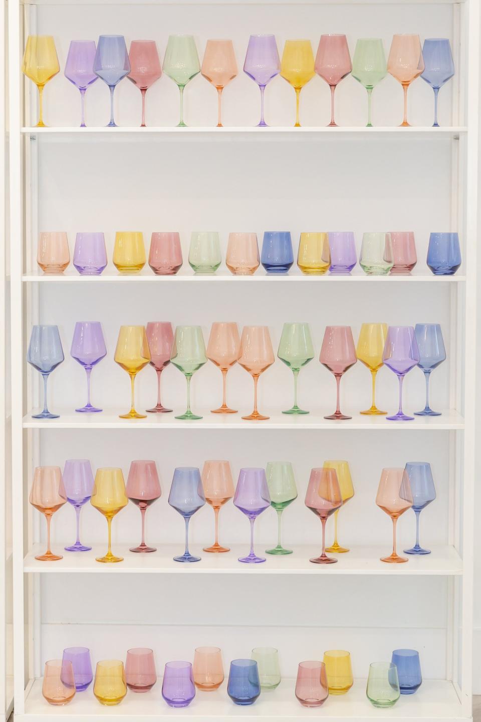 Estelle Colored Stemless Wine Glass - Set of 6