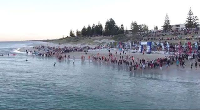 Over 2,000 swimmers descended on Perth for the annual event. Source: 7News