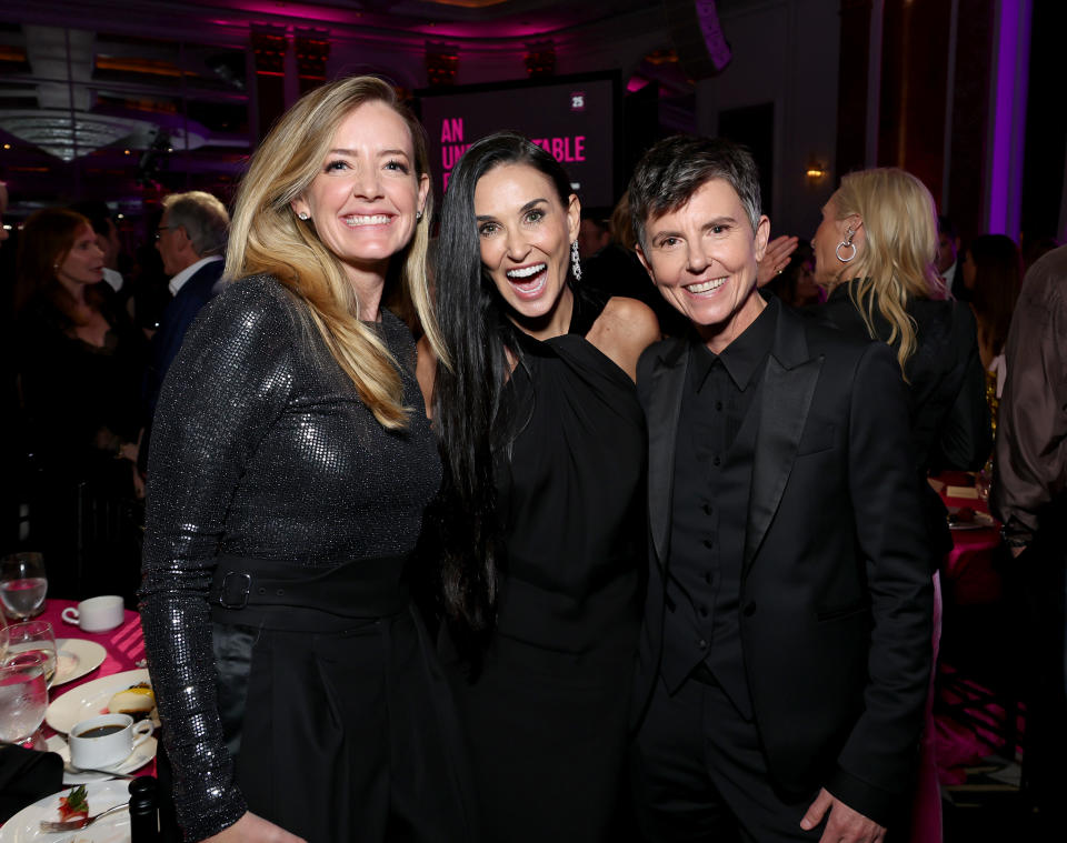 Stephanie Allynne, Demi Moore, and Tig Notaro at An Unforgettable Evening Gala