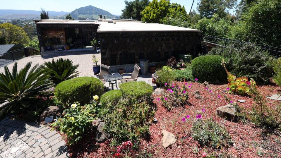 The San Luis Obispo home owned by Bruce and Suki Mason, seen here on May 10, 2024, has a view of San Luis Obispo’s peaks from a hillside near Cuesta Park.