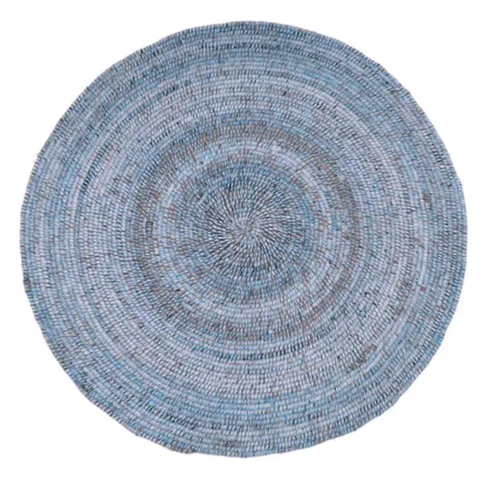 Blue Round Rug