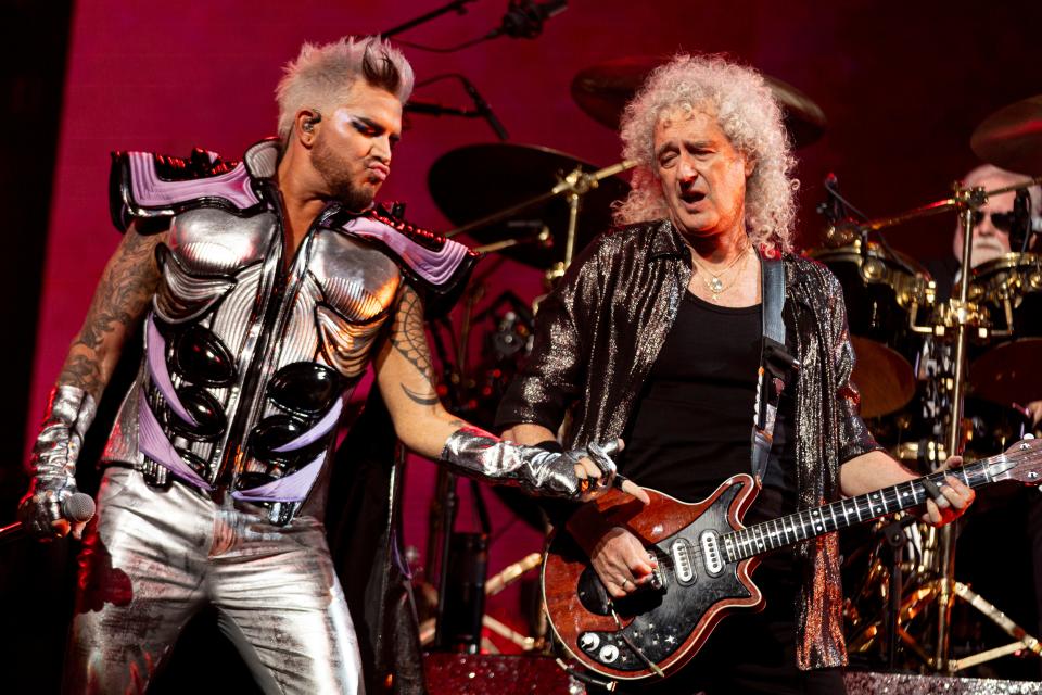 Brian May performs in October alongside Adam Lambert during a Queen show in Baltimore, Maryland. The legendary guitarist was part of a crucial NASA mission to return an asteroid sample to Earth.